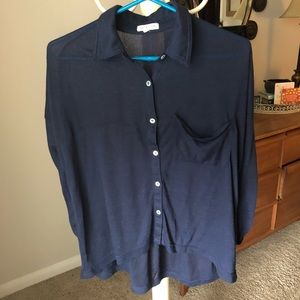 Collared Button-Up Tee